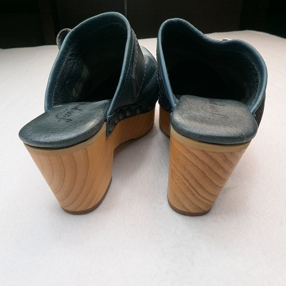 RARE Free People Culver City Clog  Women's Sandal size 37 Color Blue Color - Picture 6 of 16